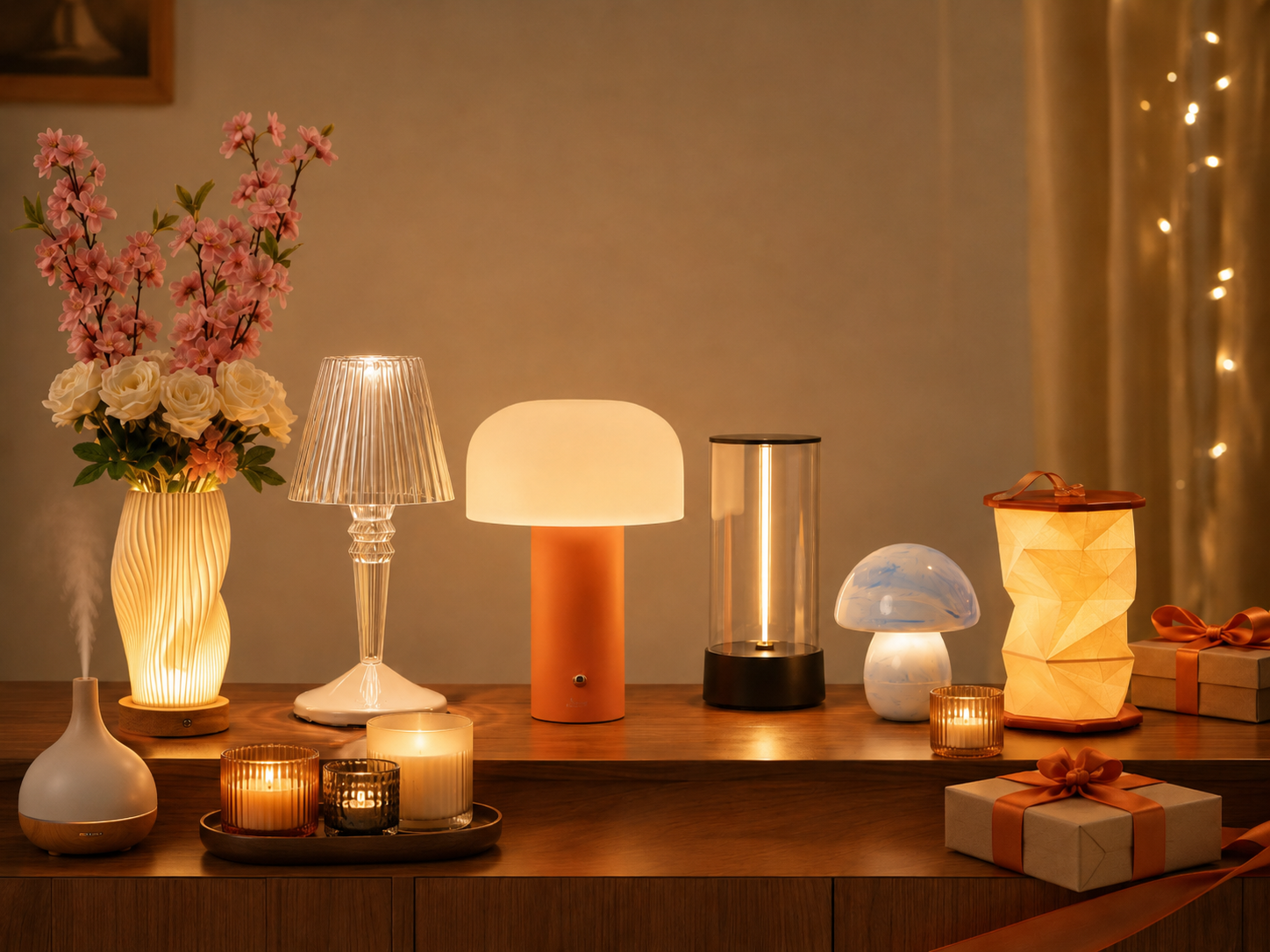 Festive candle and decor set